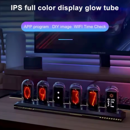 The Virels Clock - RGB Glow Tube Clock