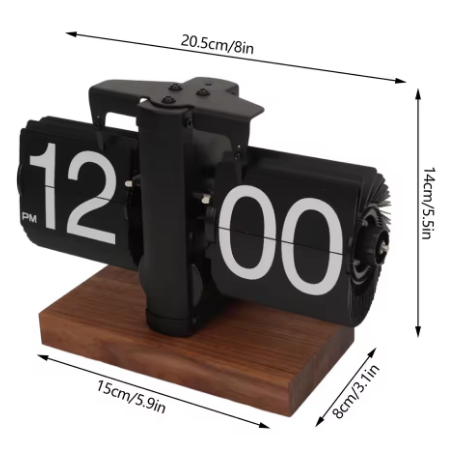 The Virels Retro Clock - Digital Flip Down Retro Automatic Clock