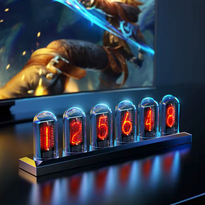 The Virels Clock - RGB Glow Tube Clock