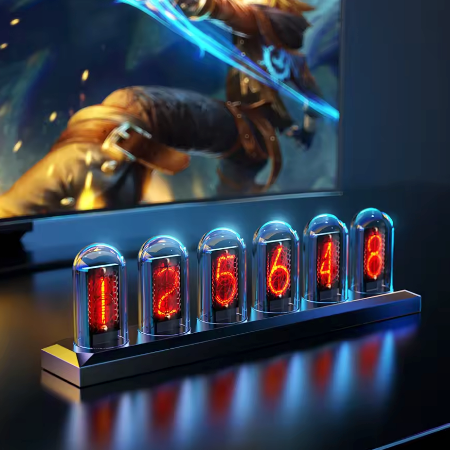 The Virels Clock - RGB Glow Tube Clock