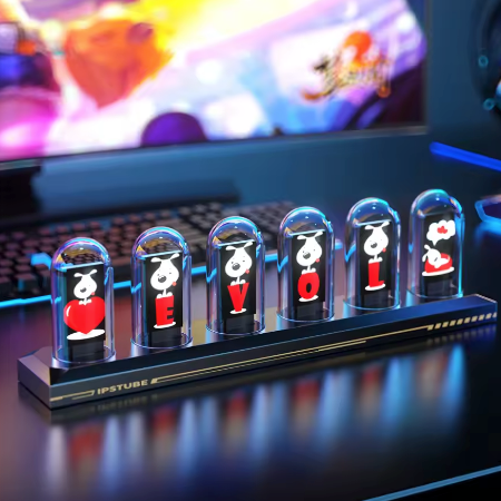 The Virels Clock - RGB Glow Tube Clock