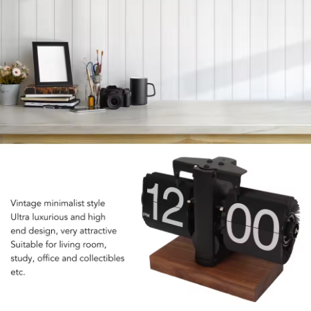 The Virels Retro Clock - Digital Flip Down Retro Automatic Clock
